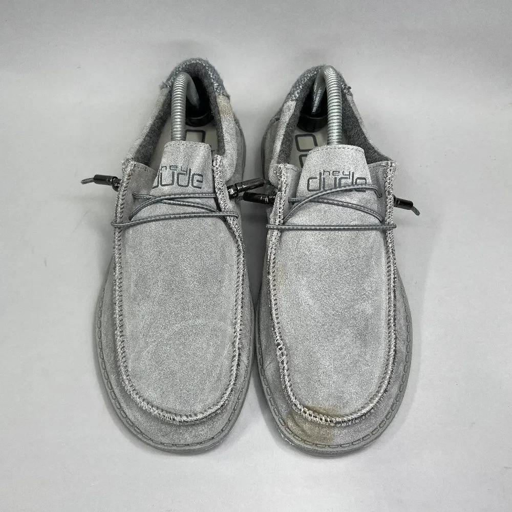 Hey‎ Dude Men's Size 9 Wally Ash Suede Slip On Shoes